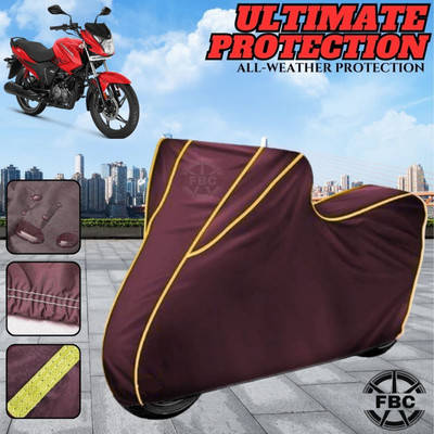 FBC Waterproof Two Wheeler Cover for Hero(Glamour, Maroon)