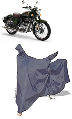 Amexride Two Wheeler Cover for Royal Enfield(Classic 350, Grey)