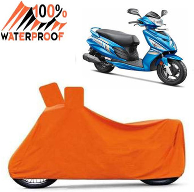 ROYAL AUTO MART Waterproof Two Wheeler Cover for Mahindra(Kine, Orange)