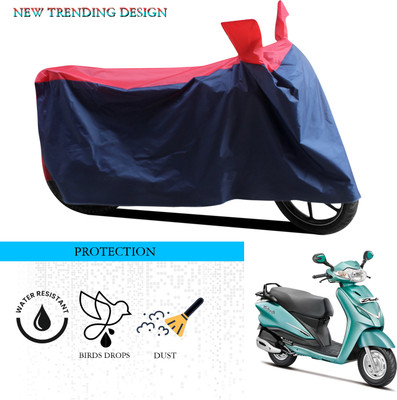 ANTHUB Waterproof Two Wheeler Cover for Hero(Duet, Black, Red)