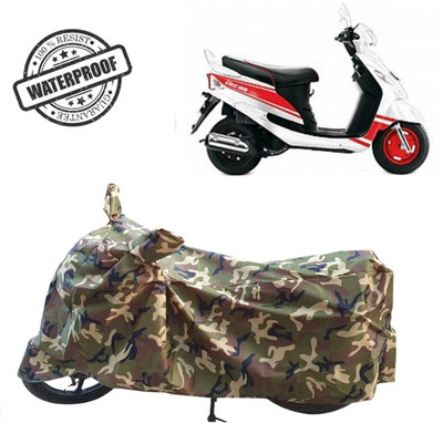ROYAL AUTO MART Waterproof Two Wheeler Cover for Mahindra(Rodeo RZ, Green, Multicolor)