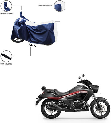 Furnish Flow Two Wheeler Cover for Suzuki(Intruder, White)