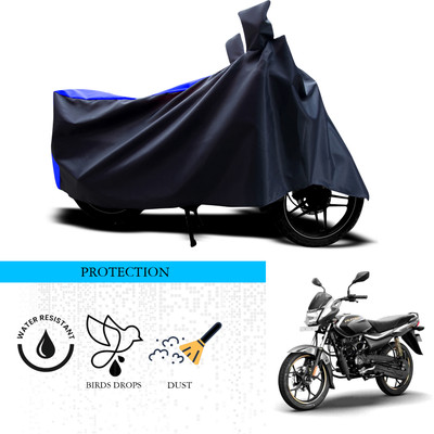 ANTHUB Waterproof Two Wheeler Cover for Bajaj(Platina 110, Black, Blue)
