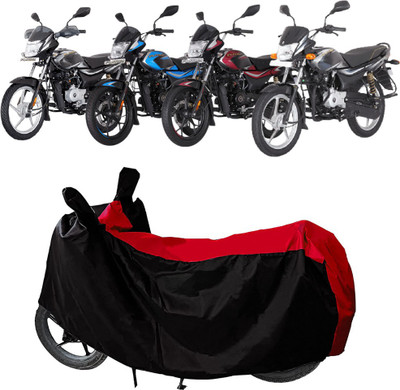 Mdstar Waterproof Two Wheeler Cover for Bajaj(Platina, Red, Black)