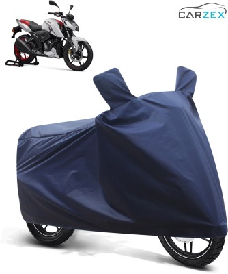 CARZEX Two Wheeler Cover for TVS(Apache RTR 200 4V, Blue)