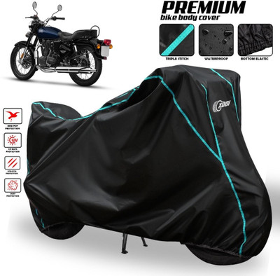 AutoGalaxy Waterproof Two Wheeler Cover for Royal Enfield(Bullet 350, Black)