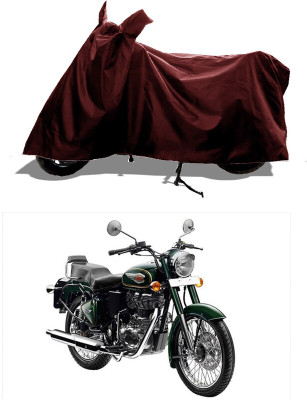 GROFATIK Two Wheeler Cover for Royal Enfield(Bullet 500, Maroon)