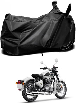 PEDALUP Waterproof Two Wheeler Cover for Royal Enfield, Universal For Bike(Electra 4S, Black)