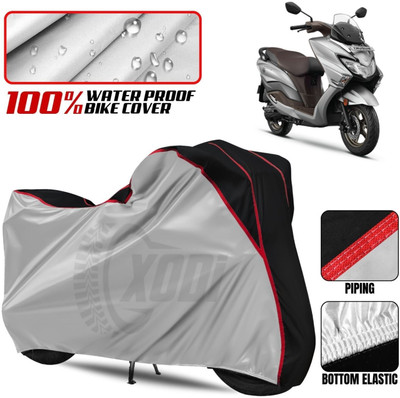 xodi Waterproof Two Wheeler Cover for Suzuki(Burgman Street 125, Silver, Black)