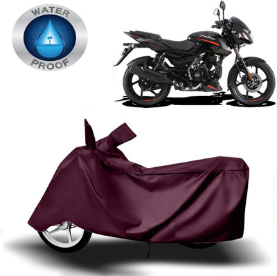 ROYAL AUTO MART Two Wheeler Cover for Bajaj(Pulsar 125, Maroon)