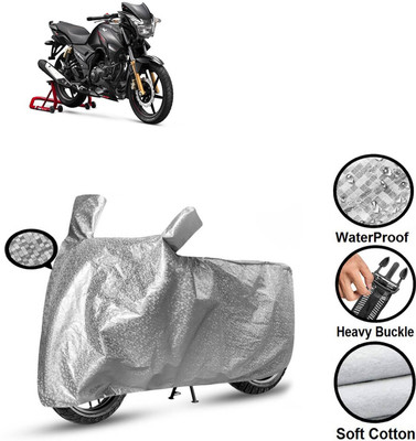 CODOKI Waterproof Two Wheeler Cover for TVS(Apache 150, Silver)