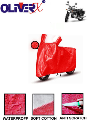 OliverX Waterproof Two Wheeler Cover for Royal Enfield(Bullet, Red)