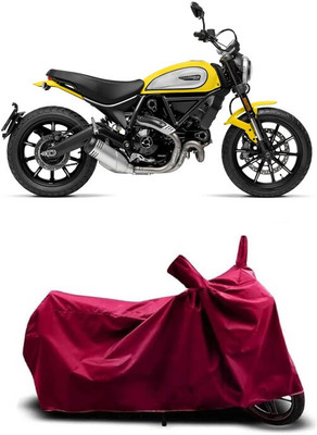 Coxtor Waterproof Two Wheeler Cover for Ducati(Scrambler Icon, Maroon)
