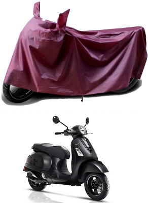 THE REAL ARV Waterproof Two Wheeler Cover for Vespa(Notte 125 BS6, Maroon)