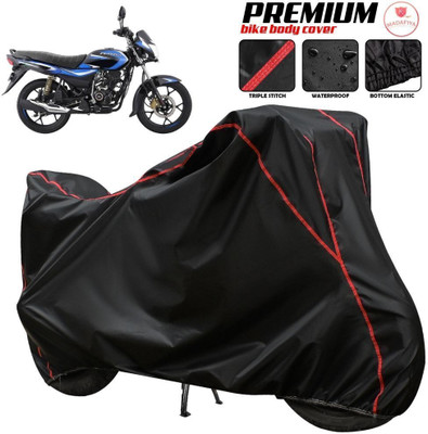 DeepShakshi AUTOMOTIVE Two Wheeler Cover for Bajaj(Platina 110 H-Gear BS6, Black, Red)
