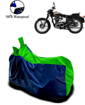 Autofly Waterproof Two Wheeler Cover for Royal Enfield(Bullet 350 Twinspark, Blue, Green)
