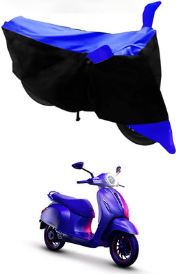 Furious3D Two Wheeler Cover for Bajaj(Chetak, Blue, Black)