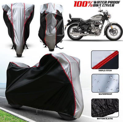 xodi Waterproof Two Wheeler Cover for Royal Enfield(Meteor 350, Silver, Black, Multicolor)