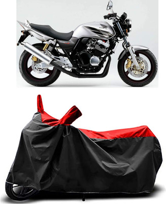 MMSSTAR Waterproof Two Wheeler Cover for Honda(CB 400, Red)