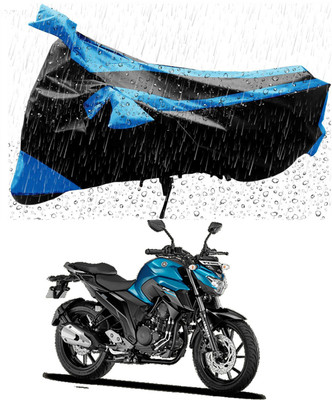 MMSSTAR Waterproof Two Wheeler Cover for Yamaha(FZ-25, Blue, Black)