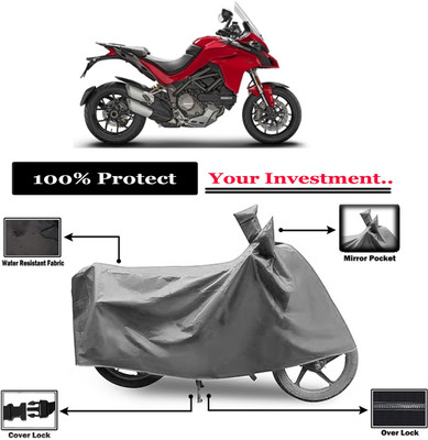 Amexride Two Wheeler Cover for Ducati(Multistrada 1260, Grey)