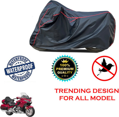 THE REAL ARV Waterproof Two Wheeler Cover for Honda(Gold Wing, Black)