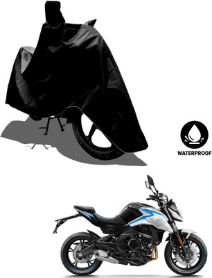 Amexride Waterproof Two Wheeler Cover for CFMoto(400NK BS6, Black)