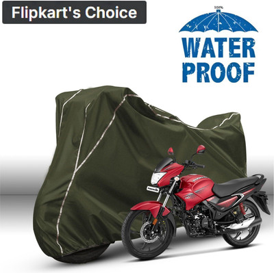 xodi Waterproof Two Wheeler Cover for Hero(Glamour, Green, White)