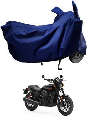Amexride Two Wheeler Cover for Harley Davidson(Street Rod, Blue)