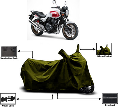 Amexride Two Wheeler Cover for Honda(CB 400, Green)