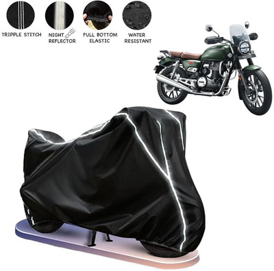 BOTAUTO Two Wheeler Cover for Honda(CB350RS, Black, White)