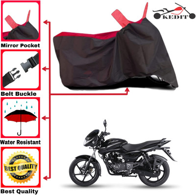 KEDIT Two Wheeler Cover for Bajaj(Pulsar 180 DTS-i, Red, Black)