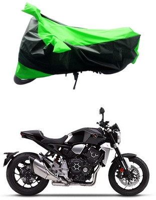 Mdstar Waterproof Two Wheeler Cover for Honda(CB1000R Plus, Green, Black)