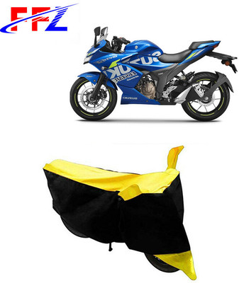 FFZ Waterproof Two Wheeler Cover for Suzuki(Gixxer SF 250, Black, Yellow)