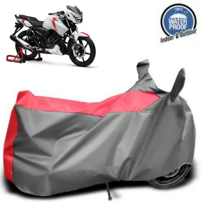 ma collections Waterproof Two Wheeler Cover for TVS(Apache RTR 180, Grey)
