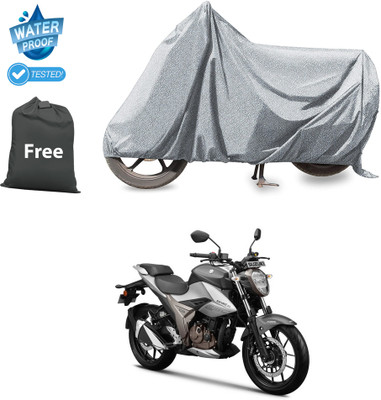 GOSHIV-car and bike accessories Waterproof Two Wheeler Cover for Suzuki(Gixxer 250, Silver)