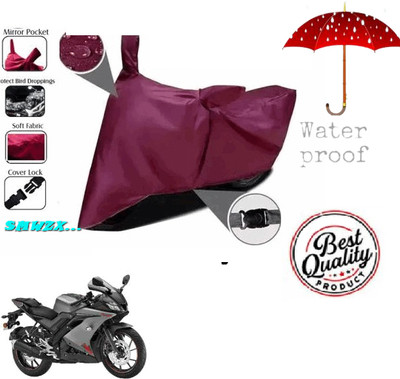 smwzxyu Waterproof Two Wheeler Cover for Yamaha(MT 15 New, Maroon)
