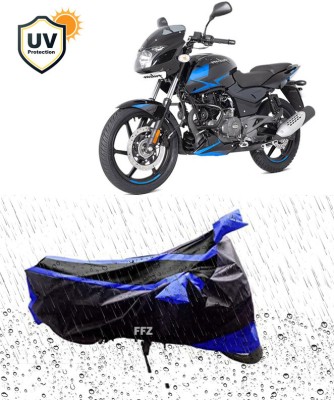 FFZ Waterproof Two Wheeler Cover for Bajaj(Pulsar 125, Black, Blue)