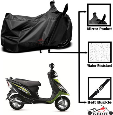 KEDIT Two Wheeler Cover for TVS(Streek, Black)
