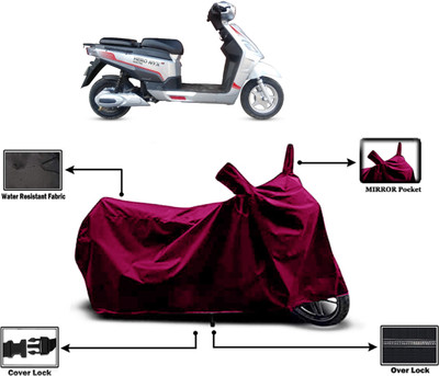 Amexride Two Wheeler Cover for Hero Electric(Electric NYX BS6, Maroon)