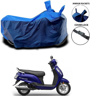 SEBONGO Waterproof Two Wheeler Cover for Suzuki(Access 125, Blue)