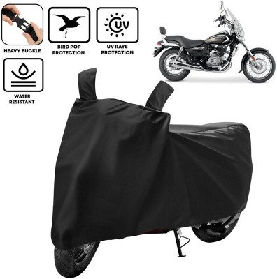 DeepShakshi AUTOMOTIVE Waterproof Two Wheeler Cover for Bajaj(Avenger 220 Street, Black)