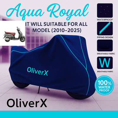 OliverX Waterproof Two Wheeler Cover for Suzuki(Access SE, Blue, Red)