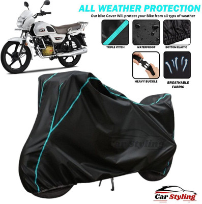 Car Styling Waterproof Two Wheeler Cover for TVS(Radeon, Black, Blue)