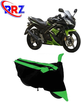 RRZ Waterproof Two Wheeler Cover for Yamaha(R15 s, Black, Green)