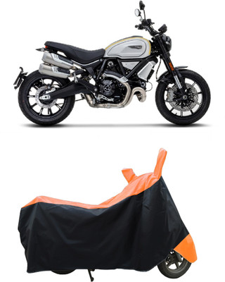 Coxtor Waterproof Two Wheeler Cover for Ducati(Scrambler 1100, Orange)