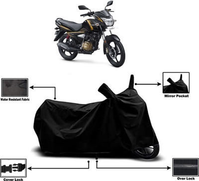 Amexride Two Wheeler Cover for TVS(Victor Premium BS6, Black)