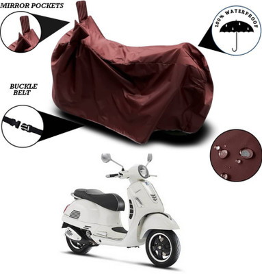 AASHTIK MART Two Wheeler Cover for Vespa(GTS Super 125, Maroon)
