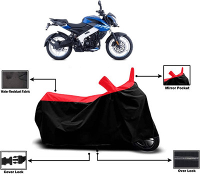 KEDIT Two Wheeler Cover for Bajaj(Pulsar 200 NS DTS-i, Red)
