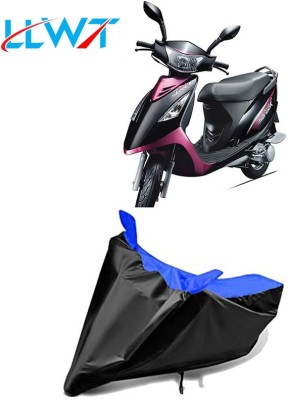 KPIND Waterproof Two Wheeler Cover for TVS(Scooty Streak, Black, Blue)